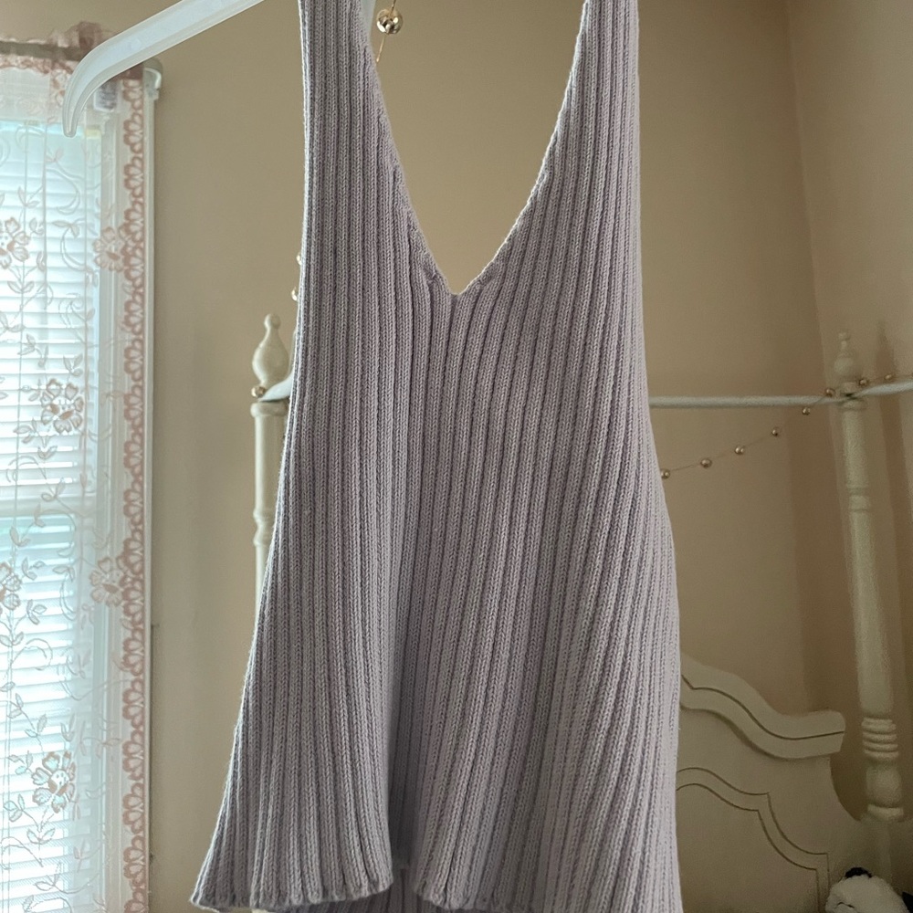 Knit purple tank top. Garage